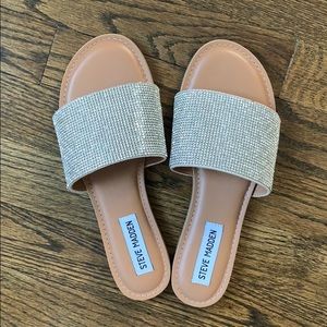 Steve Madden Ranky Rhinestone Flat Sandal